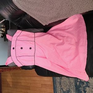 Unbranded Pink w/ white polka dots, black piping & buttonsRetro Rockabilly Dress